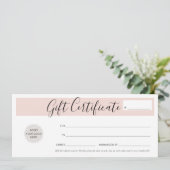 MODERN BEDRIJFSelegante roze logo Kaart (Staand voorkant)