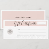 MODERN BEDRIJFSelegante roze logo Kaart (Voorkant / Achterkant)