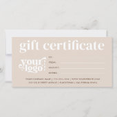 Modern bedrijfsgeschenkcertificaat met aangepaste (Voorkant)