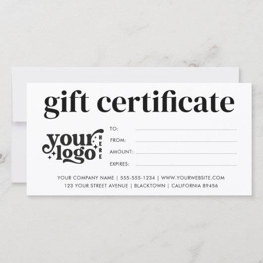 Modern bedrijfsgeschenkcertificaat met aangepaste  (Voorkant)