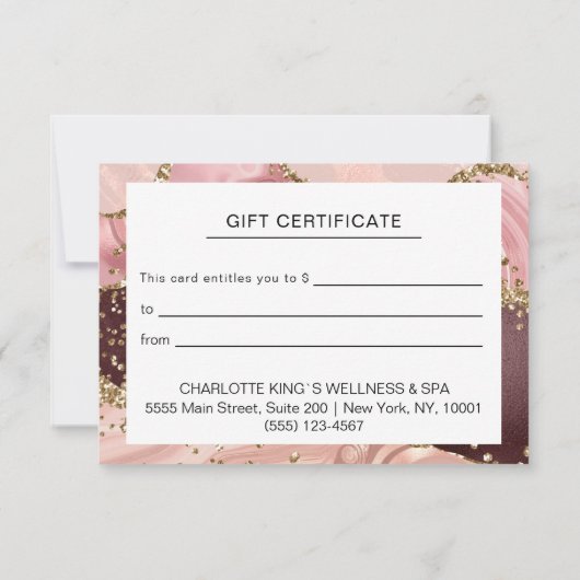 MODERN BEDRIJFSGLITTERCERTIFICAAT (Achterkant)