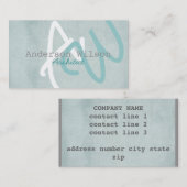 modern bedrijfskaartmodel in lichtblauw visitekaartje (Voorkant / Achterkant)