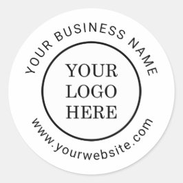 Modern bedrijfslogo Aangepaste bedrijfsnaam websit Ronde Sticker