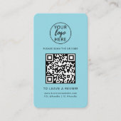 Modern bedrijfslogo en QR-code review Visitekaartje (Voorkant)