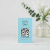 Modern bedrijfslogo en QR-code review Visitekaartje (Staand voorkant)