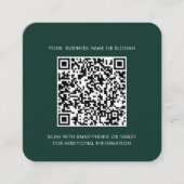Modern bedrijfslogo en QR-code Vierkante Visitekaartje (Voorkant)