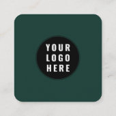 Modern bedrijfslogo en QR-code Vierkante Visitekaartje (Achterkant)