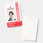 Modern bedrijfslogo foto personeels-ID Badge (Voor- en achterkant)