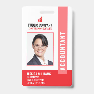 Modern bedrijfslogo foto personeels-ID Badge