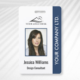 Modern bedrijfslogo foto personeels-ID naamlabel Badge