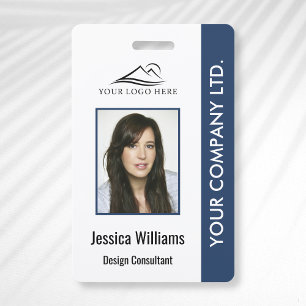 Modern bedrijfslogo foto personeels-ID naamlabel Badge