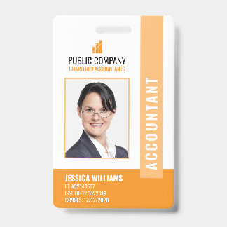 Modern Bedrijfslogo Foto Personeelskaart Badge