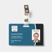 Modern Bedrijfslogo ID-badge Badge (Achterkant met clip)