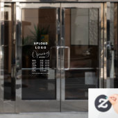 Modern bedrijfslogo openingsuren raamsticker (Kantoordeur)
