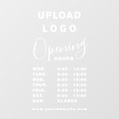 Modern bedrijfslogo openingsuren raamsticker (Vel)