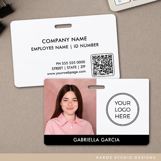 Modern Bedrijfslogo Personeelsfoto ID Badge