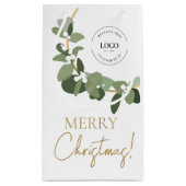 Modern Bedrijfslogo Prettig Kerstfeest Klein Cadeauzakje (Achterkant)