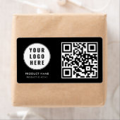 Modern bedrijfslogo product-ID QR-code Etiket (Insitu)