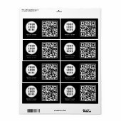 Modern bedrijfslogo product-ID QR-code Etiket (Full Sheet)