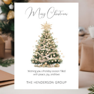Modern Bedrijfslogo QR Code Prettig Kerstboom Feestdagenkaart