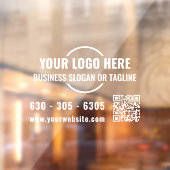 Modern Bedrijfslogo QR-code Witte Auto Vinyl Raamsticker (Vel 2)