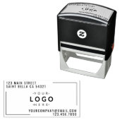 Modern bedrijfslogo van maatwerkbedrijf retouradre  zelfinktende stempel (In situ)