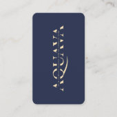 Modern Bedrijfsmonogram Elegant Donkerblauw Visitekaartje (Voorkant)