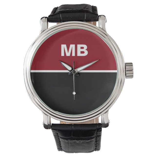 Modern bedrijfsmonogram van Mannen Horloge (Voorkant)