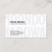 Modern bedrijfsnaam | Sans Serif | Zwart Visitekaartje (Achterkant)