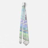 Modern bedrijfspatroon Abstrac Blue Green Stropdas (Achterkant)