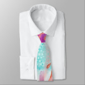 Modern bedrijfspatroon Abstrac Blue Roze Stropdas (Gebonden)