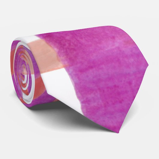 Modern bedrijfspatroon Abstrac Blue Roze Stropdas (Opgerold)