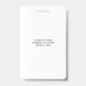 Modern bedrijfspersoonfoto ID-bedrijf Badge (Achterkant)