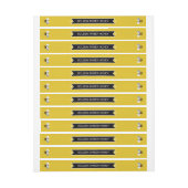 Modern Bee Icon Gold Honey Jar Etiket (Vel)