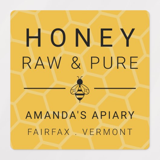 Modern Bee Icon Honey Apiary Labels (Design 2)