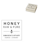 Modern Bee Icon Honey Apiary Rubberstempel (Gestempeld)