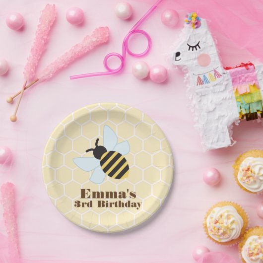 Modern Bee Papieren Bordje (Feest)