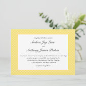 Modern Beehive Wedding Invitation in yellow Kaart (Staand voorkant)
