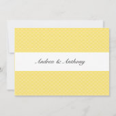 Modern Beehive Wedding Invitation in yellow Kaart (Achterkant)