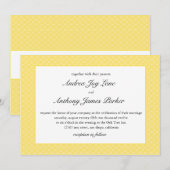 Modern Beehive Wedding Invitation in yellow Kaart (Voorkant / Achterkant)