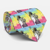 Modern beeld van de waterverf van de vrijheid kleu stropdas (Opgerold)