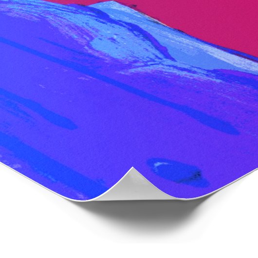 Modern beeld van vrijheid Waterverf rode hartduif Poster (Hoek)