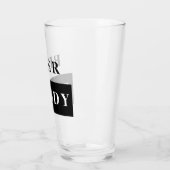Modern Beer Buddy Black Funny Quote Glas (Links)