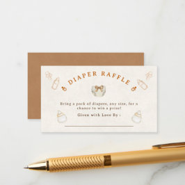 Modern Beer Diaper Raffle Baby Shower Informatiekaartje