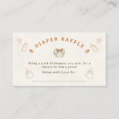 Modern Beer Diaper Raffle Baby Shower Informatiekaartje (Voorkant)