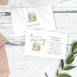 Modern Beer Love Brewing Display Bridal Shower Informatiekaartje