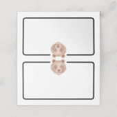 Modern Beer Verjaardag Place Card – Teddy Bear Tab Plaatskaartje (Buitenkant ongevouwen)