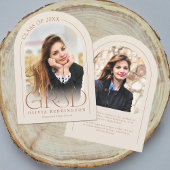 Modern Beige 2 Photo Arch Afstudeerder aangekondig Kaart