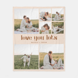 Modern Beige 7 foto paar collage Fleece Deken