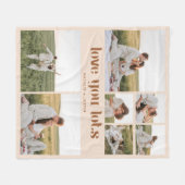 Modern Beige 7 foto paar collage Fleece Deken (Voorkant (Horizontaal))